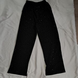 Black Sparkle Stretch Pants